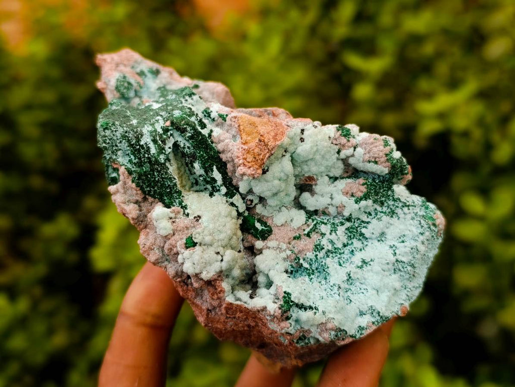 Natural Drusy Coated Chrysocolla with Malachite x 3 From Lupoto Mine, Congo - Toprock Gemstones and Minerals 