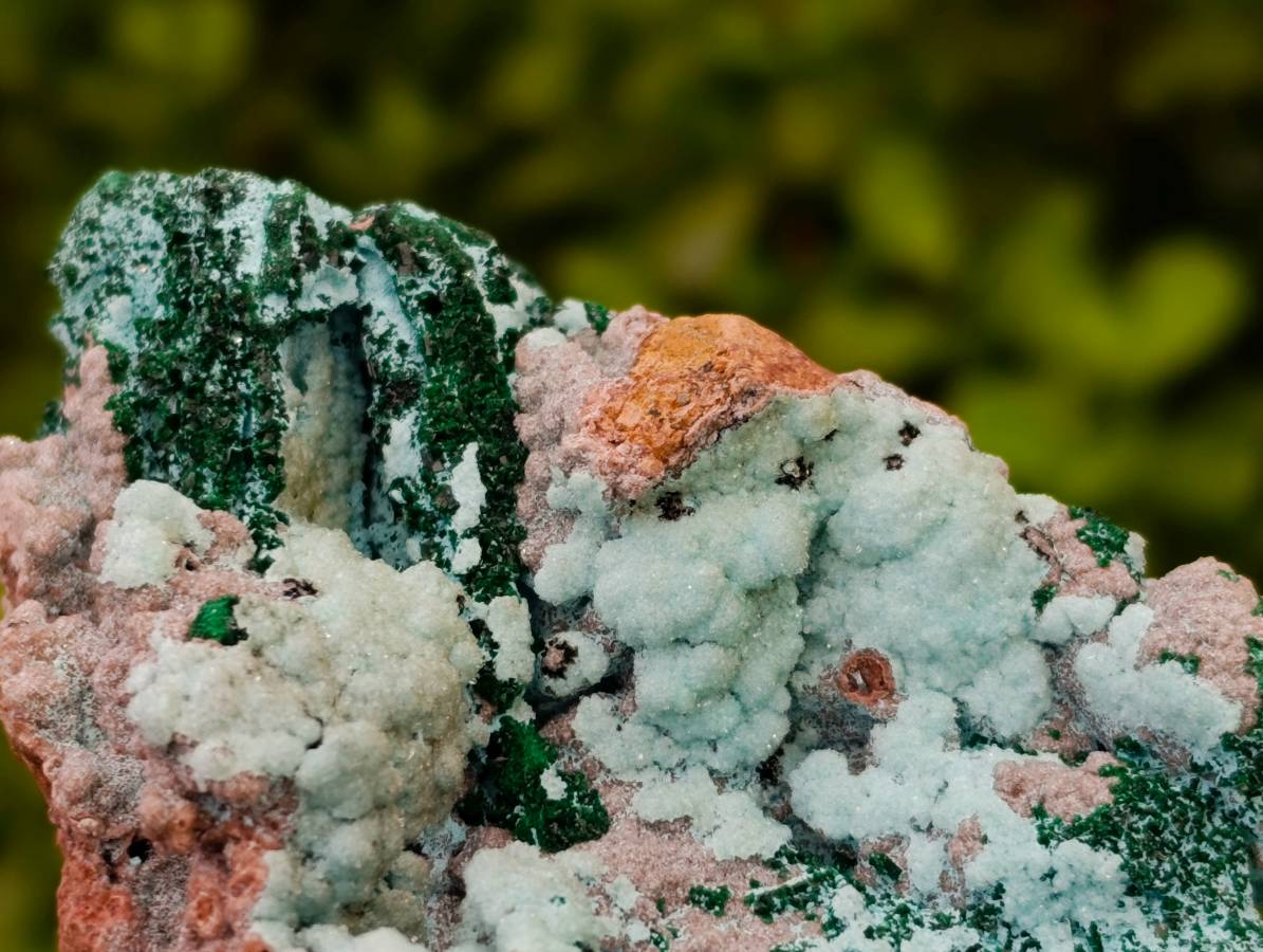 Natural Drusy Coated Chrysocolla with Malachite x 3 From Lupoto Mine, Congo - Toprock Gemstones and Minerals 