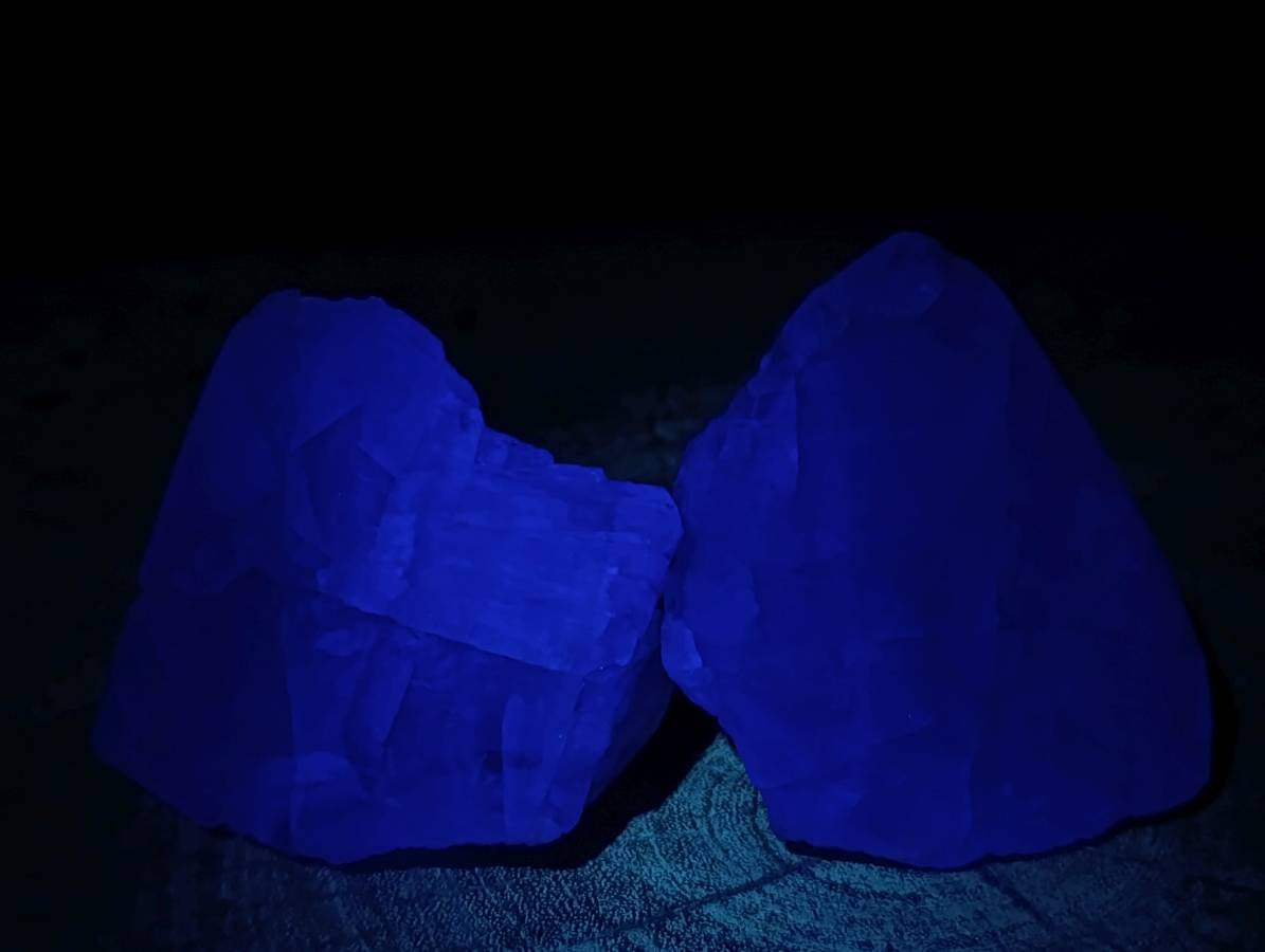 Polished On One Side Watermelon Fluorite x 6 From Uis, Namibia - Toprock Gemstones and Minerals 