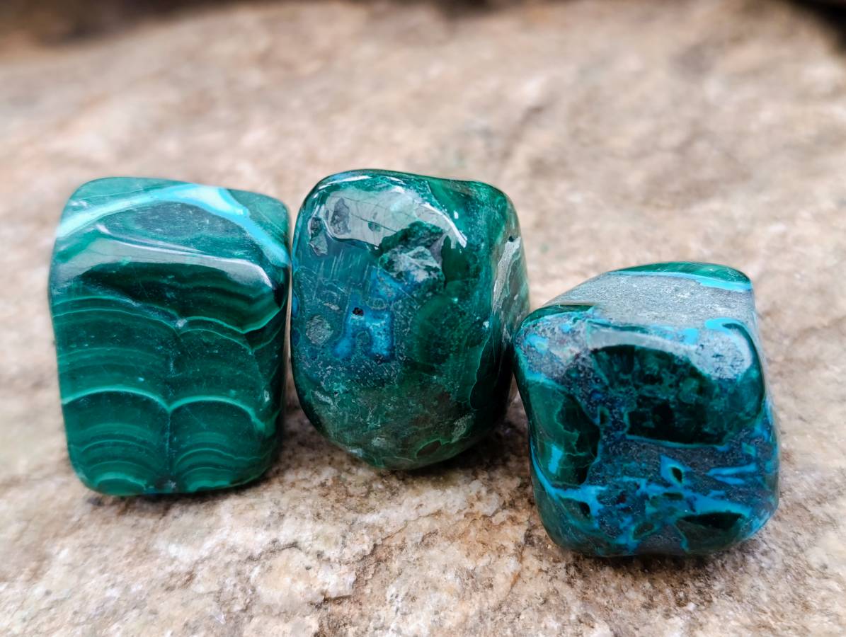 Polished Malacolla Free Forms x 35 From Kulukuluku Mine, Congo - Toprock Gemstones and Minerals 