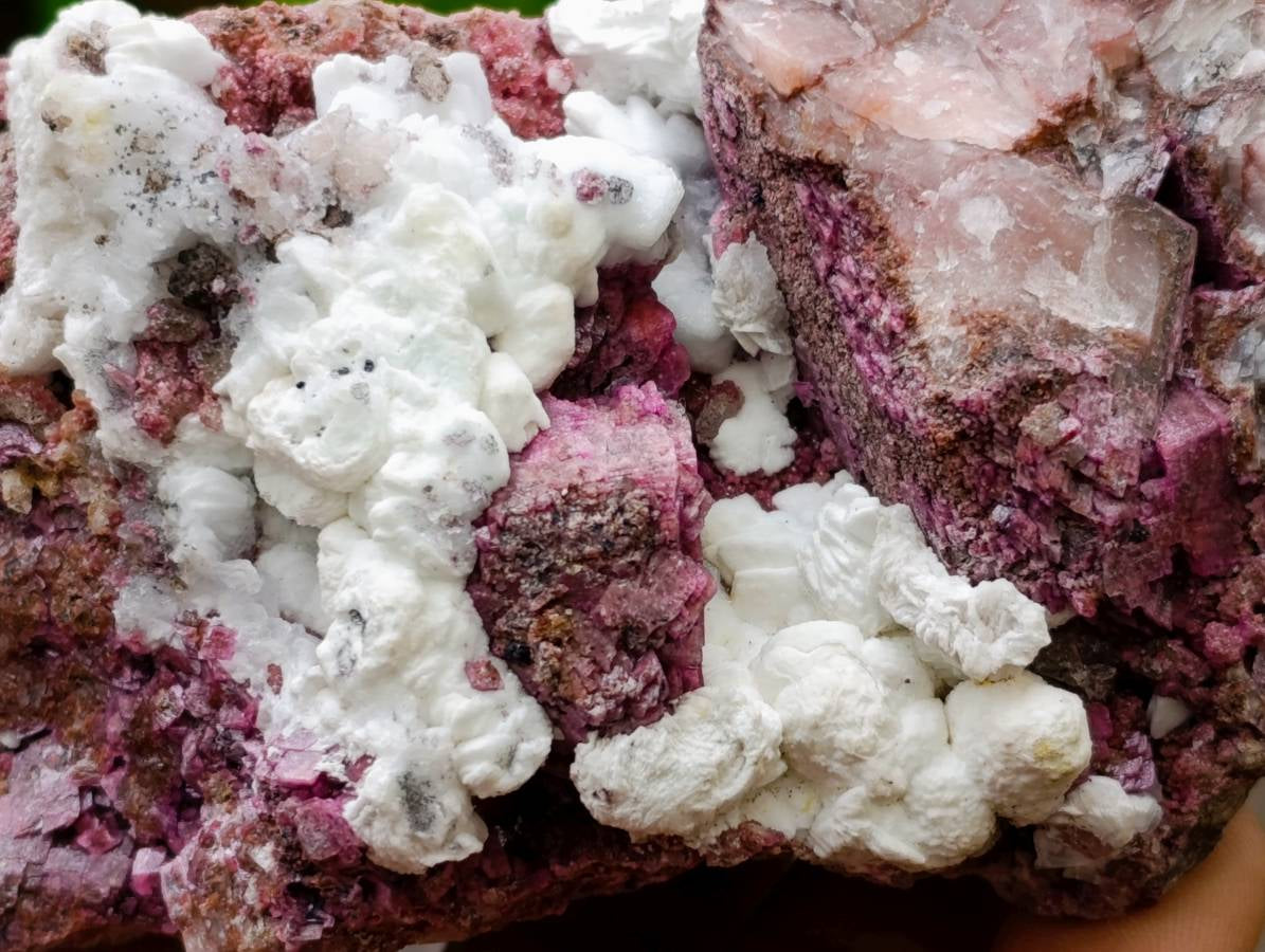 Natural Large Salrose Cobaltion Dolomite with Malachite Spheroids  x 2 From Kakanda, Congo - Toprock Gemstones and Minerals 