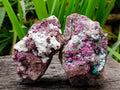 Natural Large Salrose Cobaltion Dolomite with Malachite Spheroids  x 2 From Kakanda, Congo - Toprock Gemstones and Minerals 