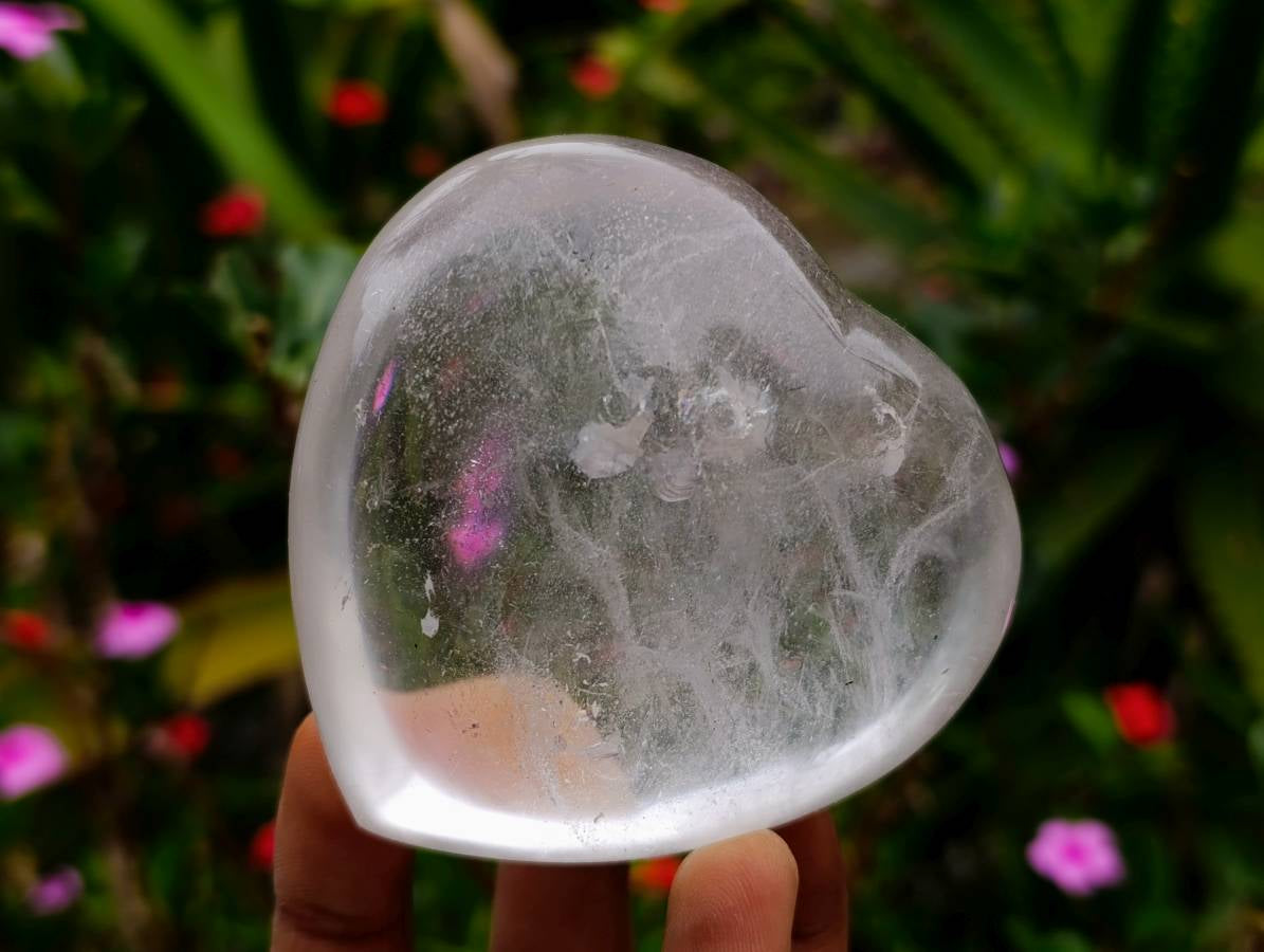 Polished Mixed Pearl Girasol Quartz Flame, Hearts, Sphere x 6 From Ambatondrazaka, Madagascar - Toprock Gemstones and Minerals 