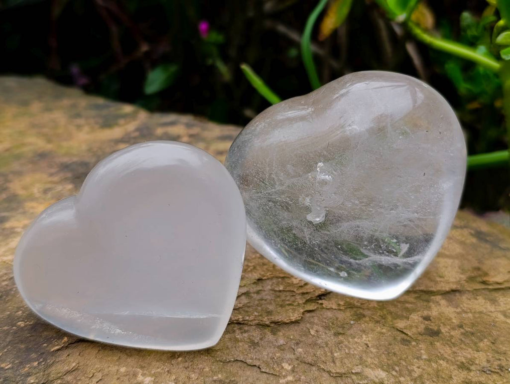 Polished Mixed Pearl Girasol Quartz Flame, Hearts, Sphere x 6 From Ambatondrazaka, Madagascar - Toprock Gemstones and Minerals 