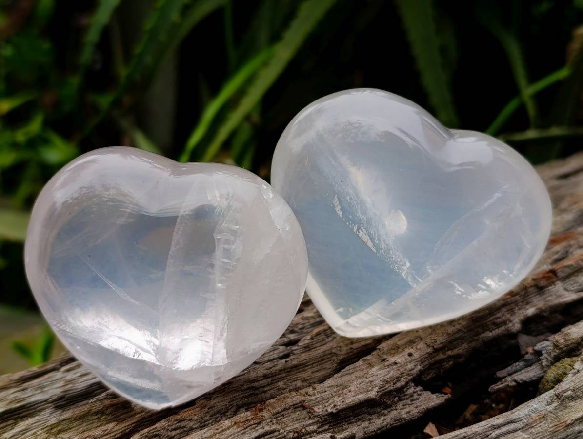 Polished Mixed Pearl Girasol Quartz Flame, Hearts, Sphere x 6 From Ambatondrazaka, Madagascar - Toprock Gemstones and Minerals 