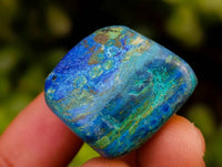 Polished Azurite And Flower Banded Malachite Free Forms x 70 From Congo