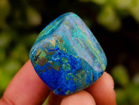 Polished Azurite And Flower Banded Malachite Free Forms x 70 From Congo