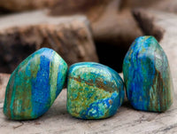 Polished Azurite And Flower Banded Malachite Free Forms x 70 From Congo