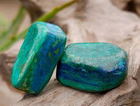 Polished Azurite And Flower Banded Malachite Free Forms x 70 From Congo