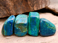 Polished Azurite And Flower Banded Malachite Free Forms x 70 From Congo