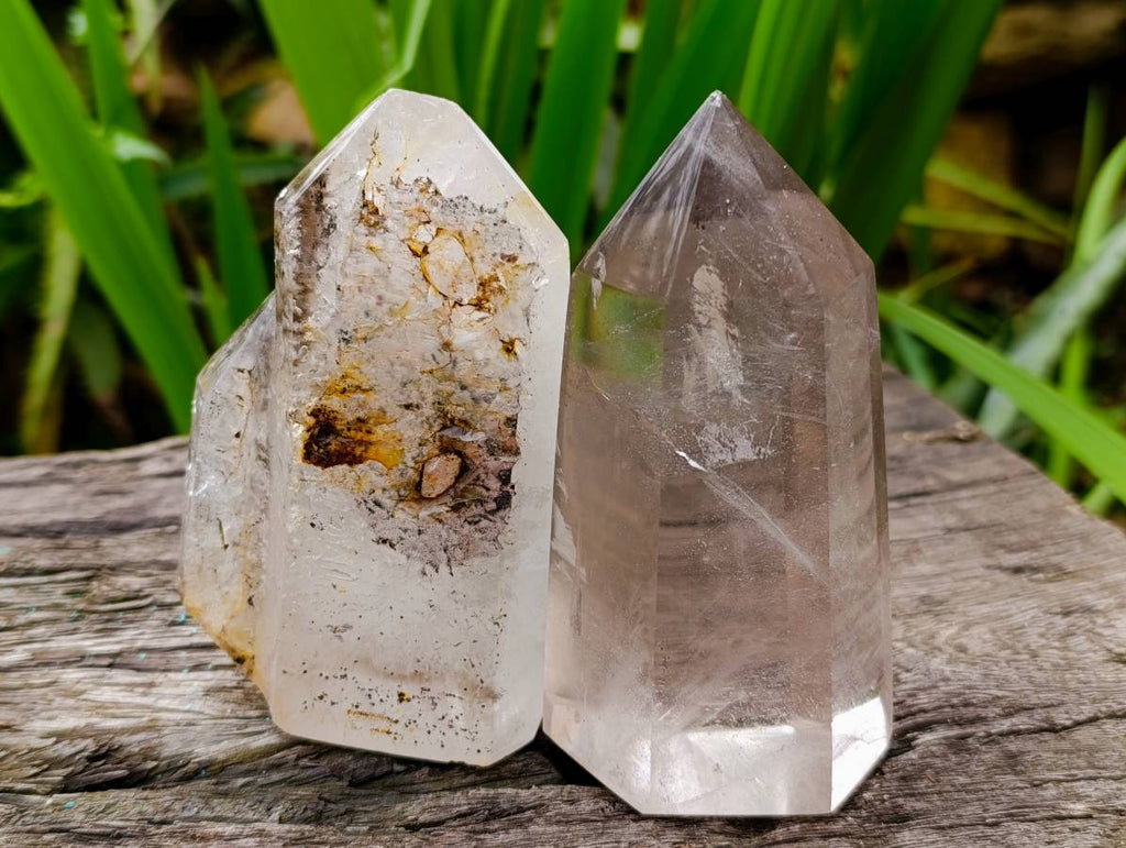 Polished Smokey Quartz Crystals x 3 From Madagascar - Toprock Gemstones and Minerals 