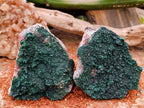 Natural Crystalline Malachite Specimens x 2 From Tenke Fungurume, Congo - Toprock Gemstones and Minerals 