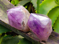 Polished Jacaranda Amethyst Quartz Crystals x 6 From Mumbwa, Zambia