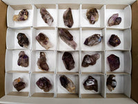 Natural Window Amethyst Crystals x 20 From Chiredzi, Zimbabwe