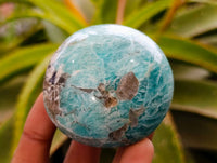 Polished Amazonite Palm Stones x 12 From Madagascar