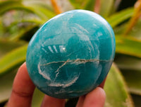 Polished Amazonite Palm Stones x 12 From Madagascar