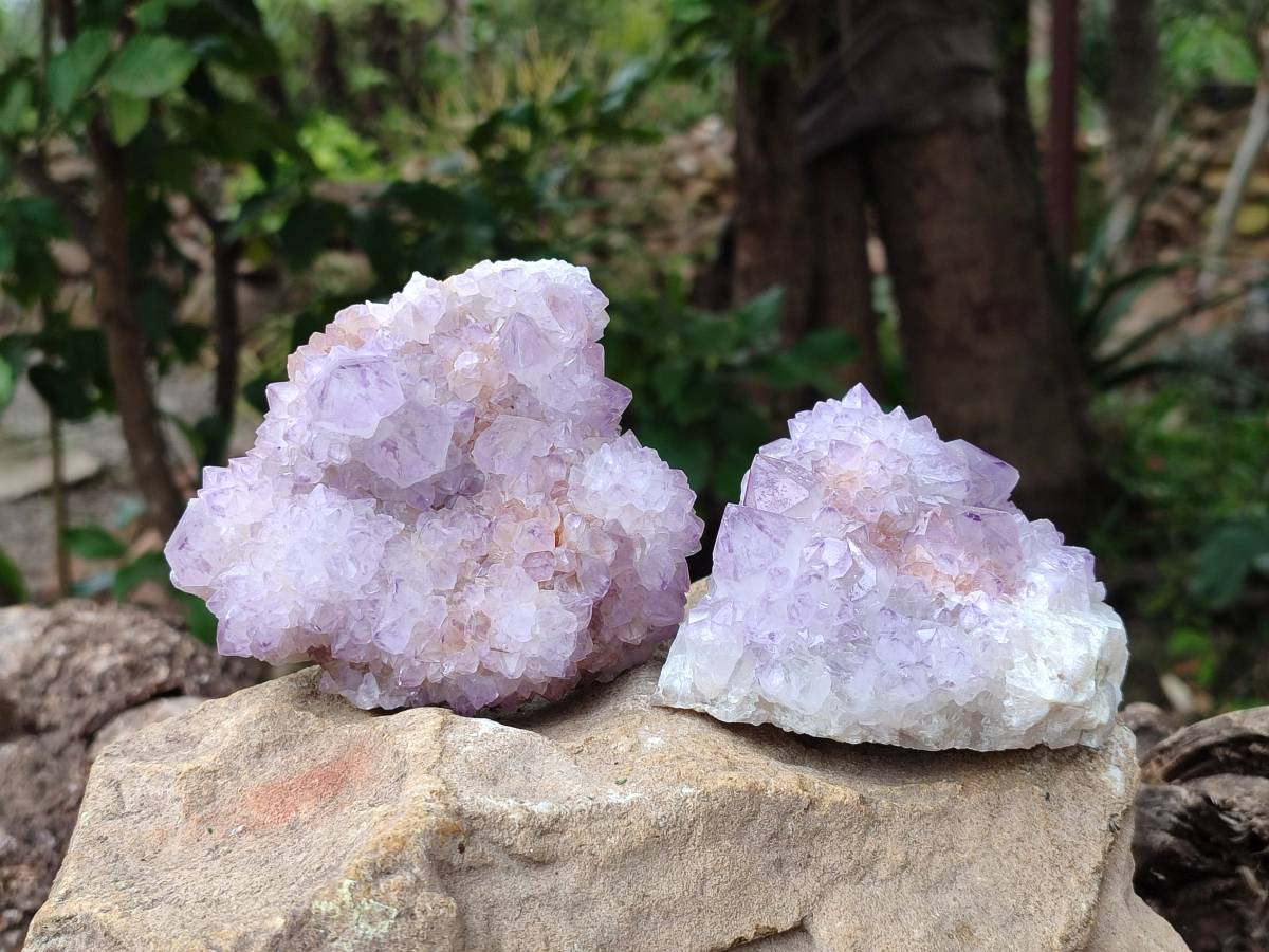 Natural Sunburst Amethyst  Spirit Quartz Clusters x 3 From Boekenhouthoek, South Africa - Toprock Gemstones and Minerals 