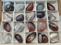 Polished Red Sashe River Agate Free Forms x 23 From Sashe River, Zimbabwe