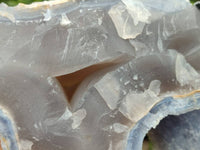 Natural Large Etched Blue Chalcedony Geode x 1 From Nsanje, Malawi