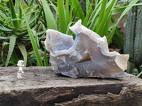 Natural Large Etched Blue Chalcedony Geode x 1 From Nsanje, Malawi