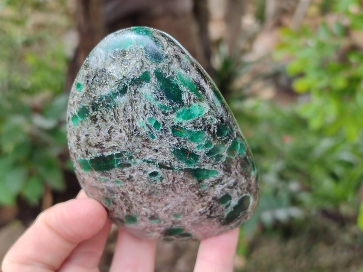 Polished Emerald Mica 'Mutokolite' Standing Free Forms x 5 From Mutoko, Zimbabwe - Toprock Gemstones and Minerals 