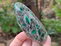 Polished Emerald Mica 'Mutokolite' Standing Free Forms x 5 From Mutoko, Zimbabwe