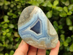 Polished Blue Lace Agate Standing Free Forms x 3 From Nsanje, Malawi - Toprock Gemstones and Minerals 