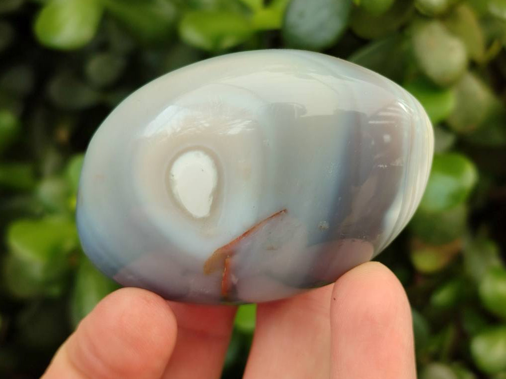 Polished Banded Agate Galets x 12 From Madagascar - Toprock Gemstones and Minerals 