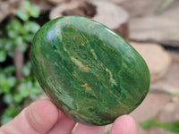 Polished Large Verdite Palm Stones x 12 From Zimbabwe