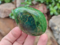 Polished Large Verdite Palm Stones x 12 From Zimbabwe