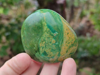 Polished Large Verdite Palm Stones x 12 From Zimbabwe