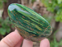 Polished Large Verdite Palm Stones x 12 From Zimbabwe