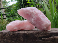Natural Cobbed Rose Quartz Specimens x 4 From Northern Cape, South Africa