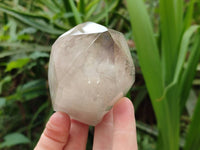 Polished Smokey Window Quartz Crystals x 2 From Madagascar