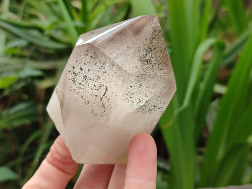 Polished Smokey Window Quartz Crystals x 2 From Madagascar - Toprock Gemstones and Minerals 