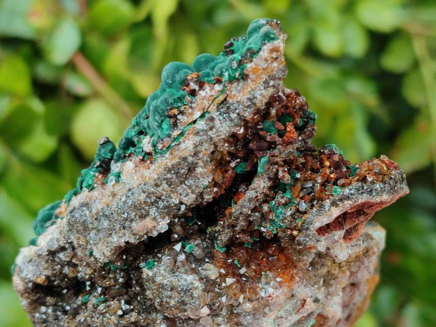Natural Ball Malachite On Quartz Matrix Specimens x 2 From Mindingi Mine, Kambove, Congo - Toprock Gemstones and Minerals 