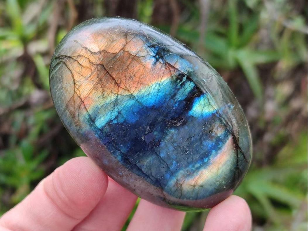 Polished Labradorite Galets x 12 From Tulear, Madagascar - Toprock Gemstones and Minerals 