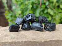 Natural Black Tourmaline Crystals x 2.8 Kg From Zimbabwe
