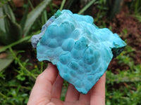 Natural Malachite Malacolla Botryoidal Chrysocolla Specimens x 2 From Kulukuluku, Congo