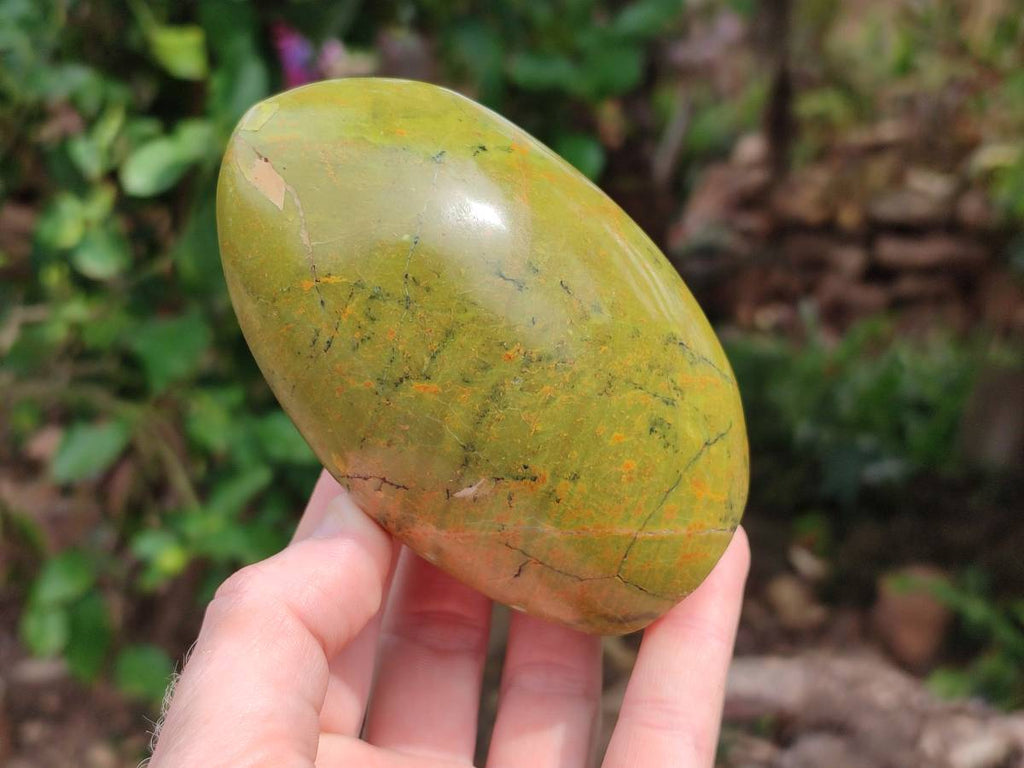 Polished Green Opal Standing Free Forms x 6 From Betroka, Madagascar - Toprock Gemstones and Minerals 
