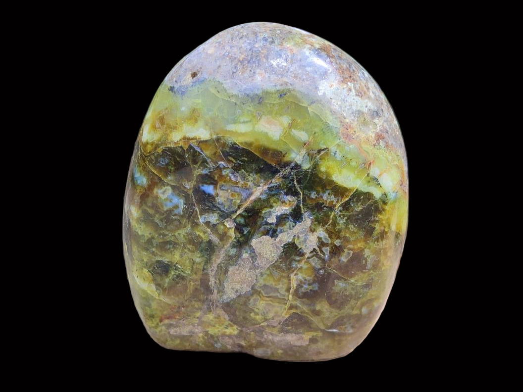 Polished Green Opal Standing Free Forms x 6 From Betroka, Madagascar - Toprock Gemstones and Minerals 