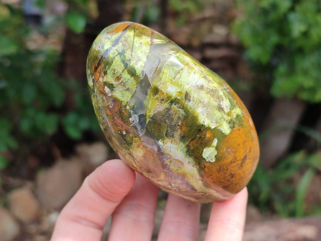 Polished Green Opal Standing Free Forms x 6 From Betroka, Madagascar - Toprock Gemstones and Minerals 