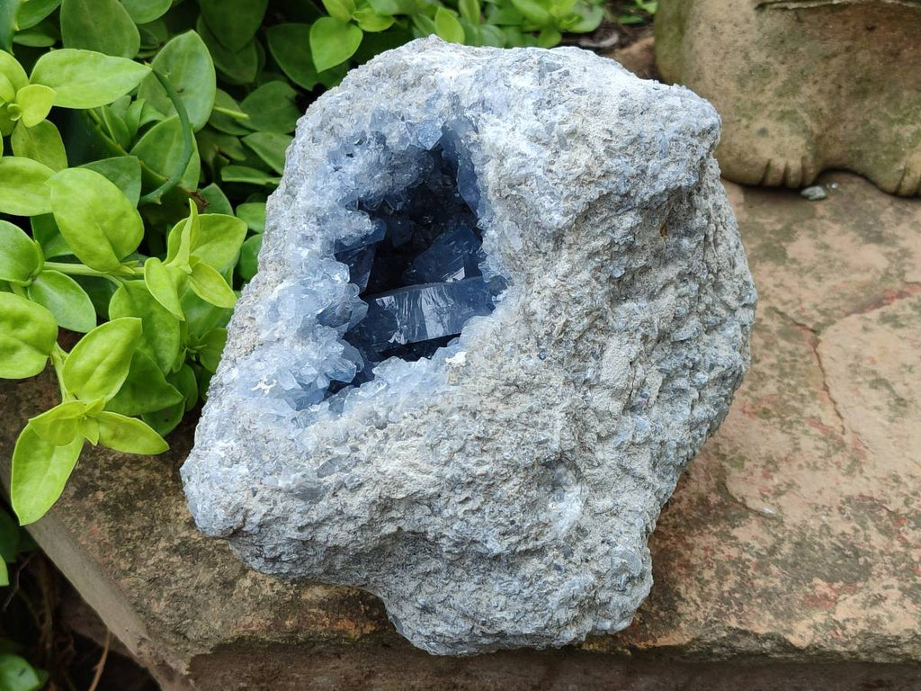 Natural Blue Celestite Geode Specimen x 1 From Sakoany, Madagascar - Toprock Gemstones and Minerals 