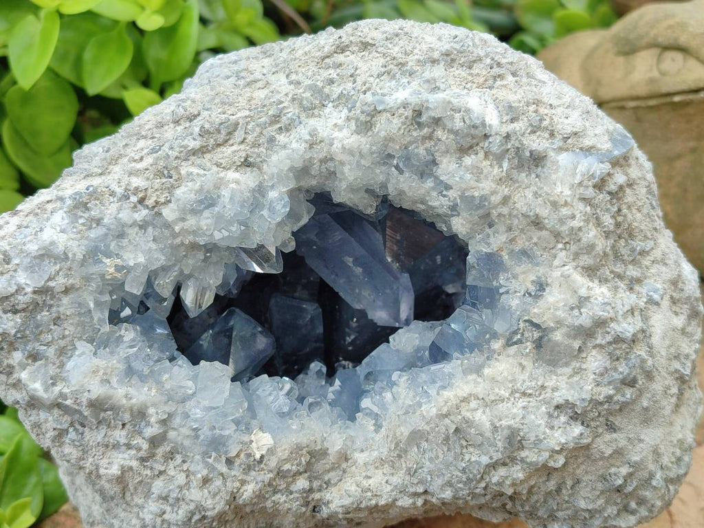 Natural Blue Celestite Geode Specimen x 1 From Sakoany, Madagascar - Toprock Gemstones and Minerals 
