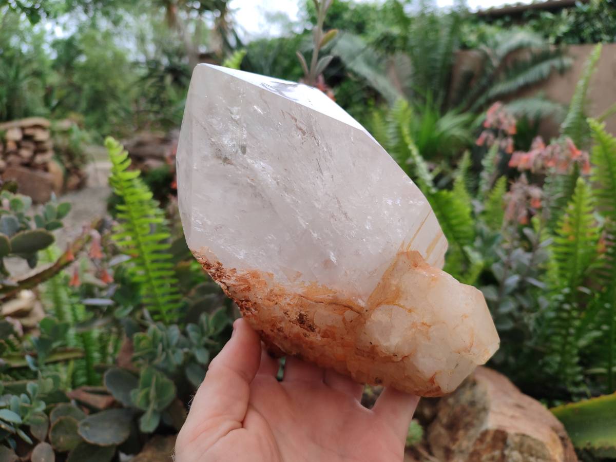 Polished Large Clear Quartz Crystal x 1 From Madagascar - Toprock Gemstones and Minerals 