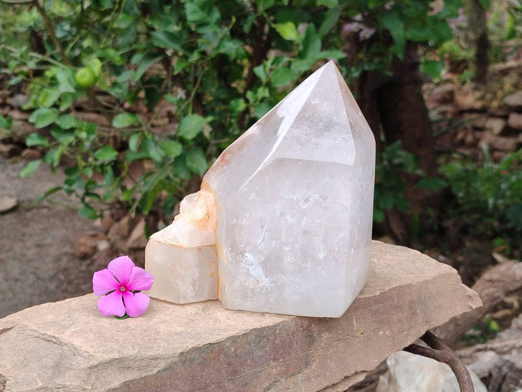 Polished Large Clear Quartz Crystal x 1 From Madagascar - Toprock Gemstones and Minerals 