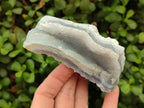 Natural Etched Blue Chalcedony Geodes x 6 From Nsanje, Malawi - Toprock Gemstones and Minerals 