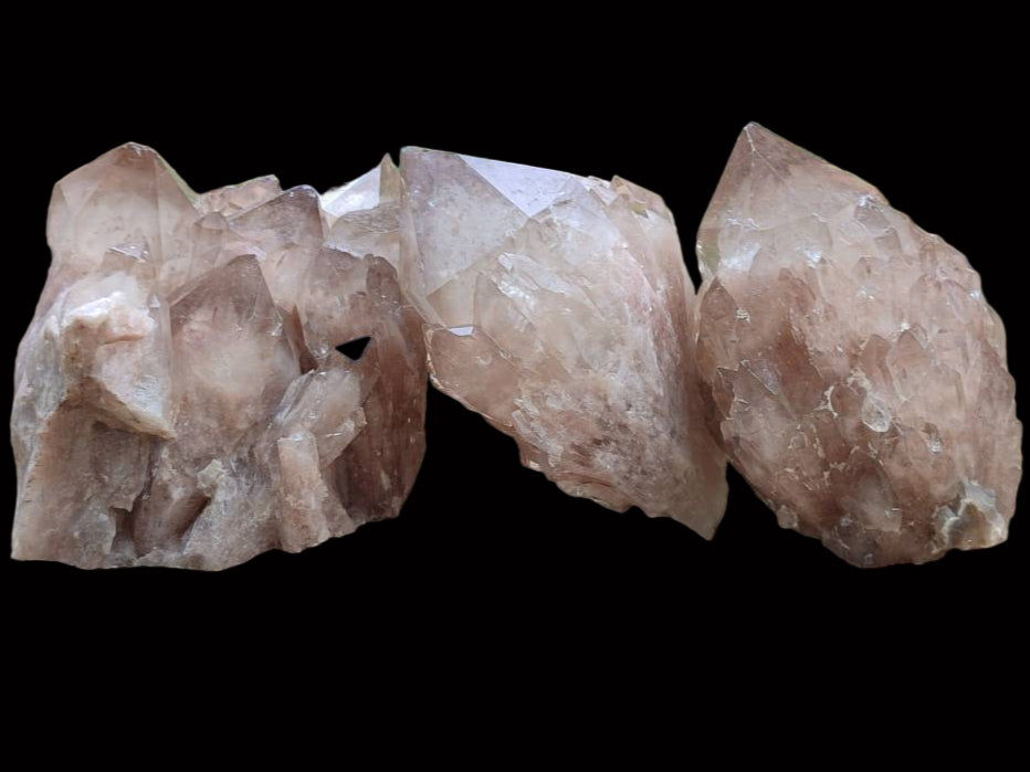 Natural Selected Luena Smokey Phantom Quartz Clusters and Crystals x 12 From Congo - Toprock Gemstones and Minerals 