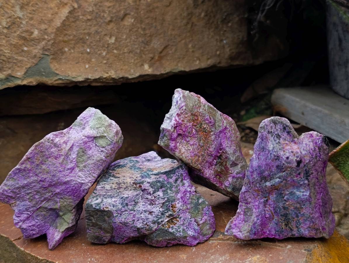 Natural Stichtite Cobbed Specimens x 24 From Barberton, South Africa - Toprock Gemstones and Minerals 