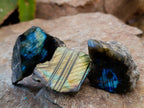 Polished On One Side Labradorite x 35 From Tulear, Madagascar - Toprock Gemstones and Minerals 